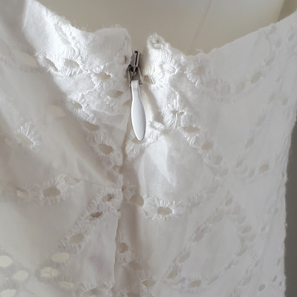 NWT Urban Outfitters White Eyelet Lace Mini Dress - Picture 8 of 8